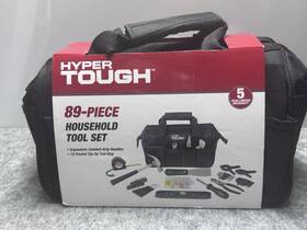 Hyper Tough 820909092001 New 89 Piece Household Tool Set With 12 Pocket Zip Up Bag