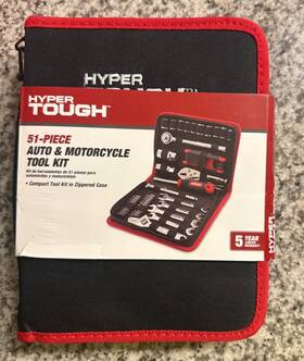 Hyper Tough 820909143765 51-piece Auto And Motorcycle Tool Set Kit