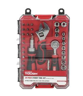 Hyper Tough 820909823568 39-piece Stubby Tool Set In Click Fit Case
