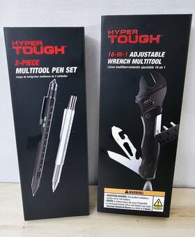 Hyper Tough 820909823698 Multitools 2-piece Pen Set And 16-in-1 Adjustable Wrench Boxed Sets