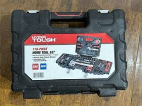 Hyper Tough 889526342739 118 Piece Portable Home Repair Tool Set With Case Missing Hammer