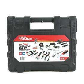 Hyper Tough 889526516079 116pc Home Repair Tool Set New 11inx13inx3in 6.06lb