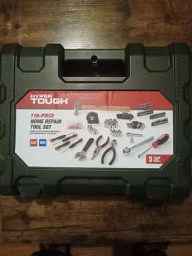 8uj0001g Hyper Tough Tool Set 116 Piece Home Repair Kit - New