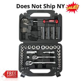 8uj0086s Hyper Tough 110-piece Mechanic Socket Set 1/4 3/8 Drive Sae Metric Ratchet Case