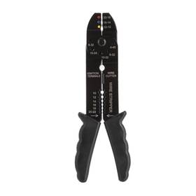 Td21802b Hyper Tough Wire Stripper / Crimper And 25 Piece Terminal Set New 8 Oz