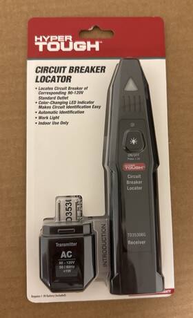Td35306g Hyper Tough Circuit Breaker Finder 9v Battery 90-120v New