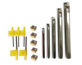 Ccmt09 Icarbide 676525333222 High Speed Steel 5pcs Indexable Boring Bar Set 1/4-3/4 Shank With