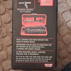 Rxft-35 Icon Locking Flex Head Ratchet Bit Set 35pc Hard Case