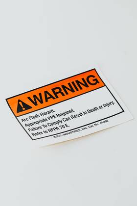 44-892 Ideal Industries Arc Flash Warning Labels