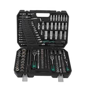 Idealhouse 800072134043 216 Pcs Mechanic Tool Set With Case Socket Wrench 1/4 Inch 3/8 1/