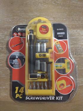 64785 Iit Screwdriver Kit Great For Gift Or Camping Small Job. 14 Pc. Socket Level G3g