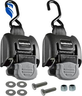 Immi 705353059834 G2 Transom Boat Tie Down Straps To Trailer 2x43-inch 2500lbs Break Strength Bolt