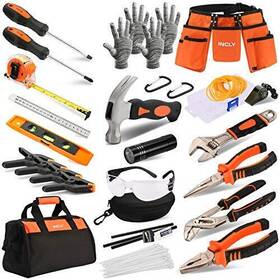 Incly 708302997478 95 Pcs Kid Real Tool Set Boy Builder Small Hand Tools Kit Pack