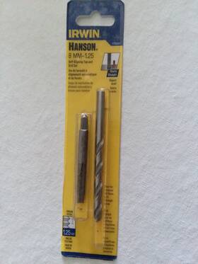 8mm-1.25 Irwin Tap And Drill Set-excellent Condition
