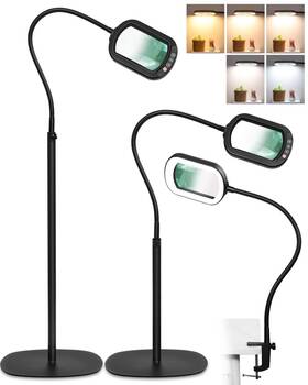 602flg Ivmaie 10x Rectangle Magnifying Glass With Light And Stand 24 Inch Flexible Gooseneck