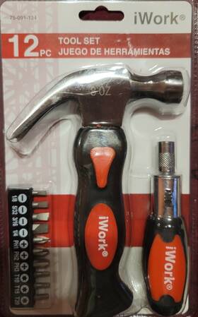 75-091-134 Iwork 75-081-134 12pc Tool Set