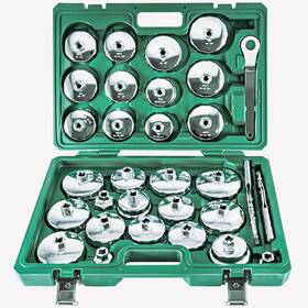 Jt949 Jamton 31pcs Oil Filter Wrench Set Stainless Steel Cap Socket 1/2 Inch Driv
