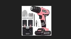 0-1300rmp Jar-owl 778695268233 16.8v Pink Tool Kit With Drill 247 In-lb Torque Variable Speed