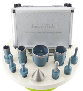 D02045801f6 Jeeynotols 10pcs Daily Diamond Core Drills Set 6/8/20/25/35/50mm Drill Bits And 1-3/8 Inch Bev