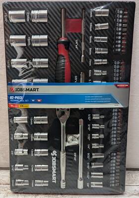 Jobsite 749394400590 Jobsmart 82 Piece Mechanic Tool Set Brand New Foam Holder Ratchet