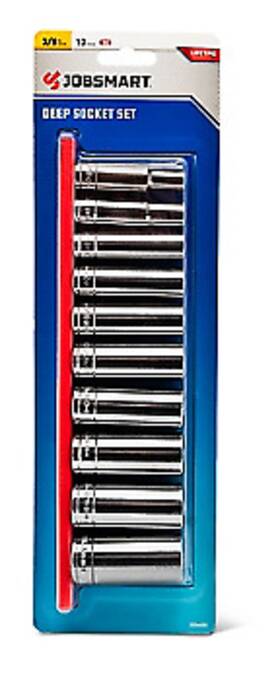 Js202411 Jobsmart - 10 Piece 3/8-inch Drive Sae Deep Socket Set Chrome Alloy