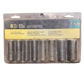 Ty27274 John Deere Incomplete Metric Deep Impact Socket 8 Piece Set - Missing 2