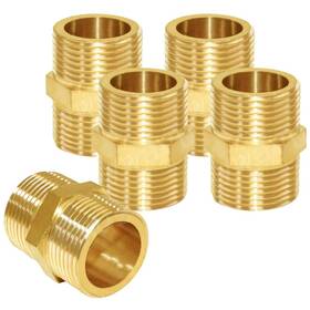 6cy-fer-41141 Joywayus 1/2 Inch Male Npt Threaded Brass Pipe Fittings Nipple Fuel/air/water/boat/gas/oil