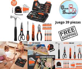 Juego De Herramientas 39 Piezas 445033762793 Para El Hogar Con Estuche Pl Stico Ligero