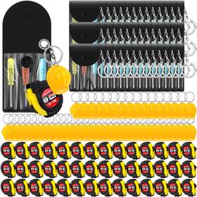 Wo-jutom-5435 Jutom 162 Pcs Mini Construction Helmet Keychains Tape Measure Screwdriver Bulk For