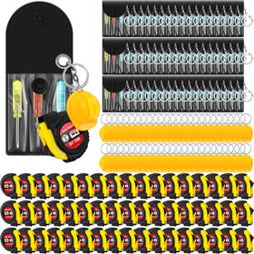 Jutom Wo-jutom-5450 180 Pcs Mini Construction Helmet Keychains Tape Screwdrivers Tool Adult Men G