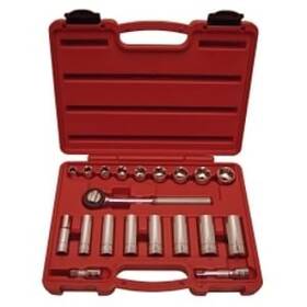 K Tool International 769622220004 Socket Set 20 Piece Sae 3/8 Inch Dr 6 Pt