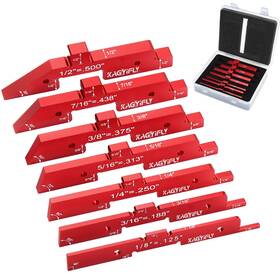 Bar-7 Kagyifly 727387975898 Router Table Setup Bars 7pcs Aluminum Precision Blocks Height Gauge Se