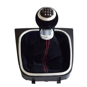Kakulkomen 787823406034 6 Speed Shift Knob Boot Cover Suede Leather For Vw Golf 5 Mk5 Mk6 R32 Gti