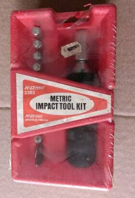 2383 Kd Vintage K-d Metric Impact Tool Kit With 7 Bits Tools