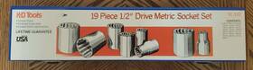 91332 Kd New 19pc Metric 12pt Socket Set 1/2 Drive Made By Tools In Usa