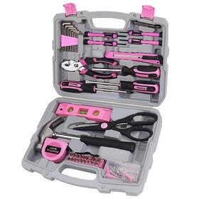 Kingtool 673658100387 149-piece Pink Tool Kit - Basic Home Repair Set Small