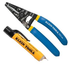 Klein Tools 092644412578 2-piece Voltage Tester And Wire Stripper Tool Set