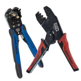 Klein Tools 313048055087 2 Piece Wire Stripper And Ratcheting Crimper Plier Tool Set