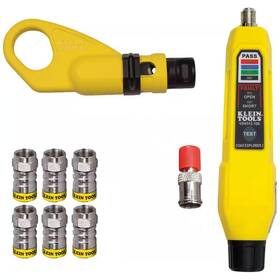 Klein Tools 445053046071 Coax Push-on Connector Installation And Test Tool Set