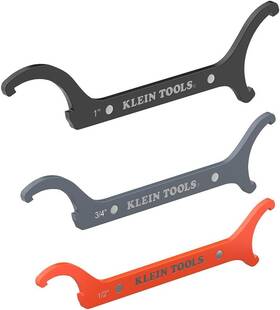 50901r Klein Tools Conduit Locknut Wrench Set 1/2 3/4 And 1-inch Straight Com