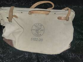 5102-20 Klein Tools Heavy Duty Natural Canvas Tool Bag Tote Multi-purpose