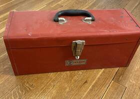 54402 Klein Tools Toolbox Vintage 19 Inch X 8 7 Tool Box With Tray Red