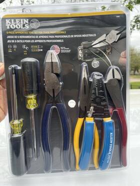 94126 Klein Tools 6-piece Apprentice Tool Set Screwdriver Pliers Wire Stripper