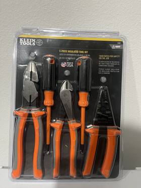 9419r Klein Tools 5-piece Insulated Tool Kit And 6-piece Apprentice Set