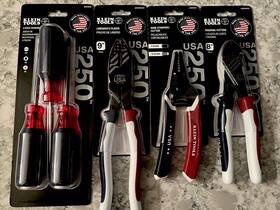 J2000-9ne250 Klein Tools Usa 250th Red White And Blue Limited Edition Hand Tools- All 4 Pcs Nib
