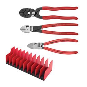 Knipex 843221023959 3 Pc Cut Pliers Set With 10 Tool Holder