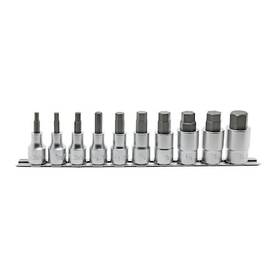 Rs4010m Ko-ken Rs4010m/10-l50 Bit Socket Set 4mm-19mm Hex 300mm 10 Pieces 1/2 Sq. Drive