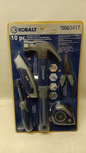 0083417 Kobalt 10 Pc Home Owner Tool Set