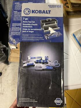 0201101 Kobalt 7 Piece Allpurpose Home Hand Tool Set With Tray Fit Into Box