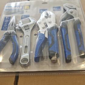 0879104 Kobalt 4 Piece Pliers And Wrench Set Blue Silver Black Model